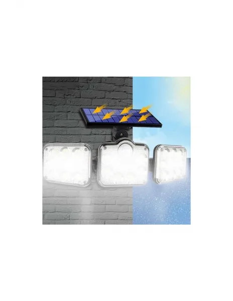 Solárny Svetlomet 138x LED pohybový senzor LED 10W 480lm + ovládač