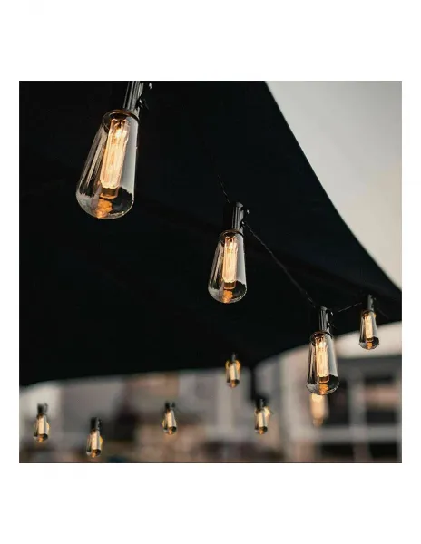 GARDEN Girlanda 10 závesných priehľadných žiaroviek EDISON 3000K