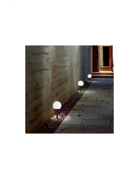 LUMILED solárne lampy KULKA 6x ( sada ) 10cm 6500K - biela