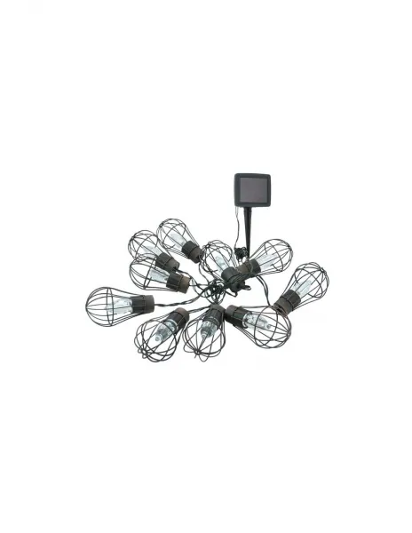 GARDEN DECORATIVE Girlanda 3,8m 10 závesných drôtených žiaroviek