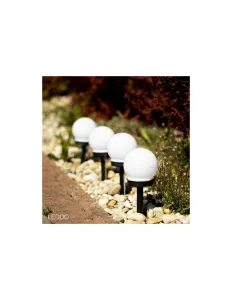 LUMILED solárne lampy KULKA 6x ( sada ) 10cm 6500K - biela