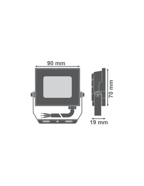 LUMILED 1+1 Vonkajší reflektor 10W 900lm 6000 K - čierny