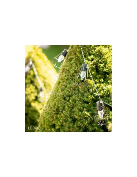 GARDEN DECORATIVE Girlanda 3,8m 10 závesných drôtených žiaroviek