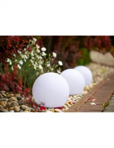 Záhradná guľa SOLAR LAMPA do záhrady ZEMNÁ LED RGB 20cm + diaľkové ovládanie