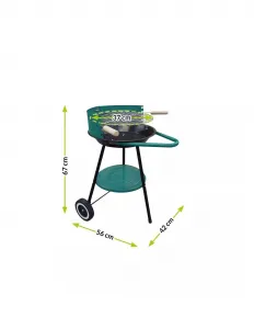 Záhradný gril na uhlie SUPPLIES 276 - zelený
