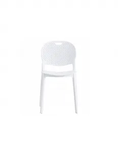 Supplies ISLAM jedálenská plastová stolička - biela