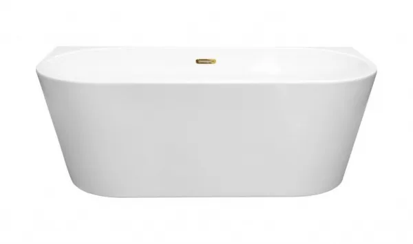 BESCO - Voľne stojaca vaňa VICA NEW biela, sifón s prepadom - Farba - Biela, Farba sifónu - Chróm, Rozmer vane - 150 × 80 cm VANVIC150N