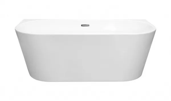 BESCO - Voľne stojaca vaňa VICA NEW biela, sifón s prepadom - Farba - Biela, Farba sifónu - Chróm, Rozmer vane - 150 × 80 cm VANVIC150N