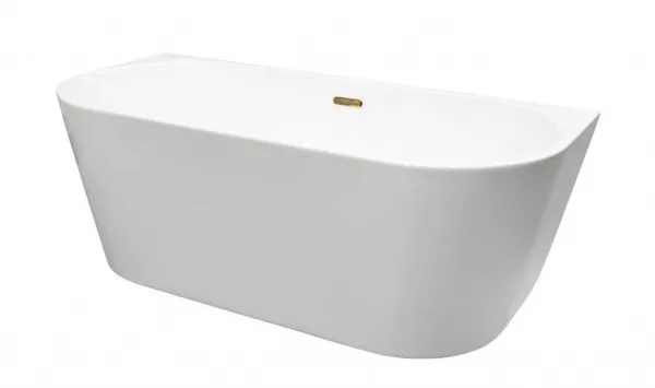 BESCO - Voľne stojaca vaňa VICA NEW biela, sifón s prepadom - Farba - Biela, Farba sifónu - Chróm, Rozmer vane - 150 × 80 cm VANVIC150N