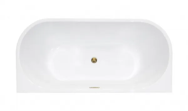 BESCO - Voľne stojaca vaňa VICA NEW biela, sifón s prepadom - Farba - Biela, Farba sifónu - Chróm, Rozmer vane - 150 × 80 cm VANVIC150N