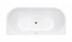 BESCO - Voľne stojaca vaňa VICA NEW biela, sifón s prepadom - Farba - Biela, Farba sifónu - Chróm, Rozmer vane - 150 × 80 cm VANVIC150N