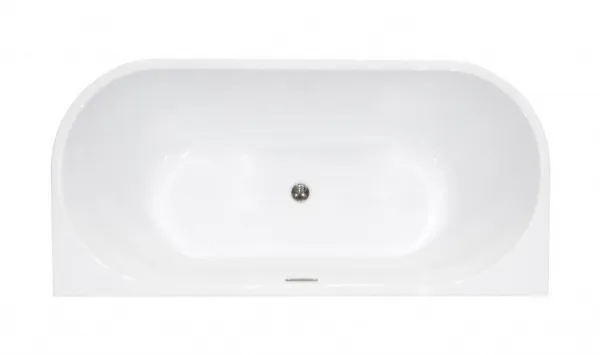 BESCO - Voľne stojaca vaňa VICA NEW biela, sifón s prepadom - Farba - Biela, Farba sifónu - Chróm, Rozmer vane - 150 × 80 cm VANVIC150N