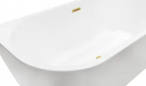 BESCO - Voľne stojaca vaňa VICA NEW biela, sifón s prepadom - Farba - Biela, Farba sifónu - Chróm, Rozmer vane - 150 × 80 cm VANVIC150N