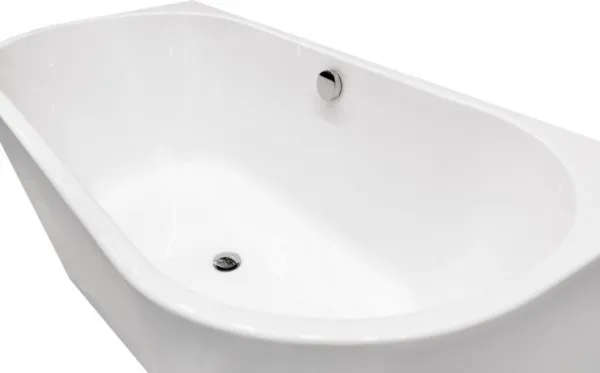 BESCO - Voľne stojaca vaňa VICA NEW biela, sifón s napúšťaním prepadom - Farba - Biela, Farba sifónu - Chróm, Rozmer vane - 160 × 80 cm VANVIC160NN