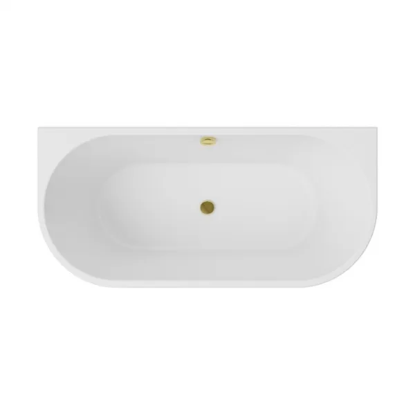 BESCO - Voľne stojaca vaňa VICA NEW biela, sifón s napúšťaním prepadom - Farba - Biela, Farba sifónu - Chróm, Rozmer vane - 160 × 80 cm VANVIC160NN