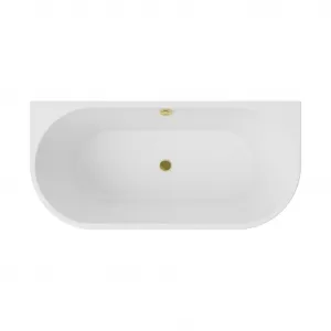 BESCO - Voľne stojaca vaňa VICA NEW biela, sifón s napúšťaním prepadom - Farba - Biela, Farba sifónu - Chróm, Rozmer vane - 160 × 80 cm VANVIC160NN