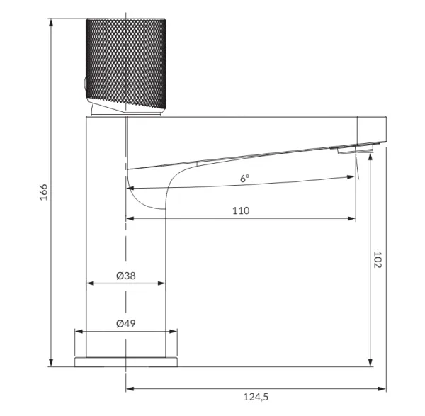 OMNIRES - CONTOUR umývadlová batéria, kartáčovaná meď CT8010CPB