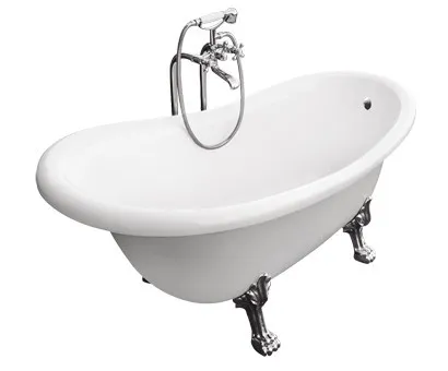 BESCO - Voľne stojaca vaňa OTYLIA (MERANO) - Farba - Biela, Nožičky k vani - Čierne, Rozmer vane - 170 × 77 cm VANMER170B