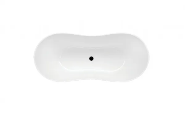 BESCO - Voľne stojaca vaňa VIYA (ANDRIA) - Farba - Čierna / biela, Rozmer vane - 160 × 70 cm VANAND16BW
