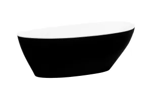BESCO - Voľne stojaca vaňa GOYA (SALERMO) - Farba - Čierna / biela, Rozmer vane - 142 × 62 cm VANSAL14BW