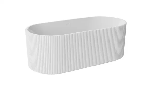 BESCO - Voľne stojaca vaňa GIULIANA biela, sifón so štrbinovým prepadom - Farba - Biela, Farba sifónu - Chróm, Rozmer vane - 150 × 75 cm VANGIU150WN