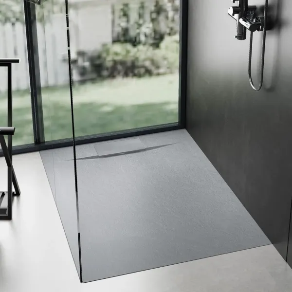 REA - Sprchová vanička Bazalt Grey 90x90 REA-K4105