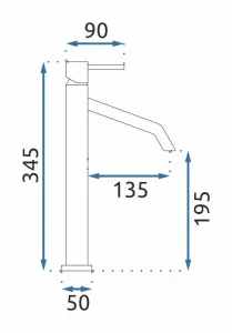REA - Umývadlová batéria LEVEL kartáčovaná zlatá REA-B6217