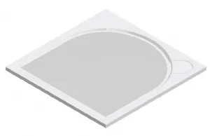 GELCO - LARCA sprchová vanička z liateho mramoru, štvorec 80x80x3cm PL008