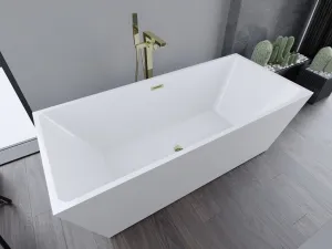 MEXEN - Lita vaňa voľne stojaca 170x75, biela, zlatý sifón 52121707500-G