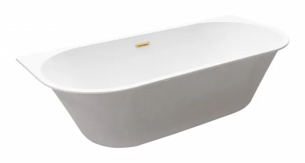 BESCO - Asymetrická vaňa VICA SLIM+ biela, sifón so štrbinovým prepadom - Farba sifónu - Chróm, Nožičky k vani - Bez nožičiek, Rozmer vane - 170 × 80 cm VANVIC170SLIM