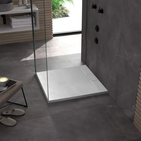 REA - Sprchová vanička Bazalt White 90x90 REA-K3303