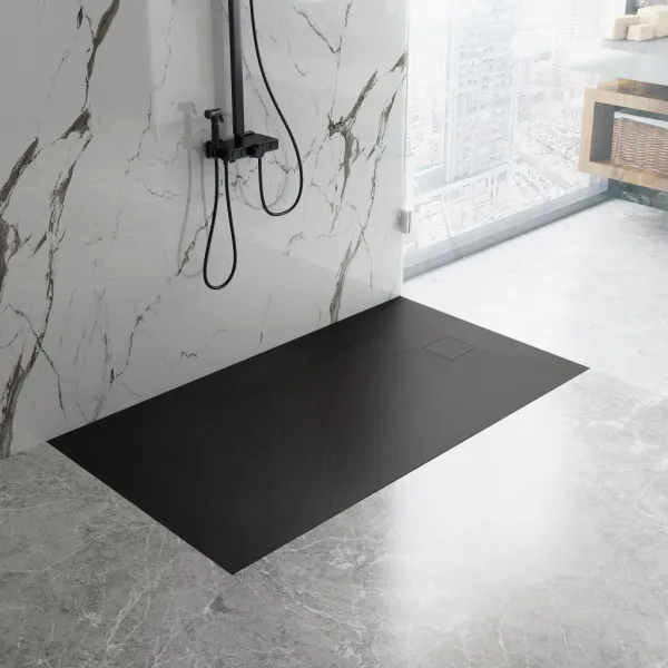 REA - Sprchová vanička Magnum Black 80x100 REA-K3330