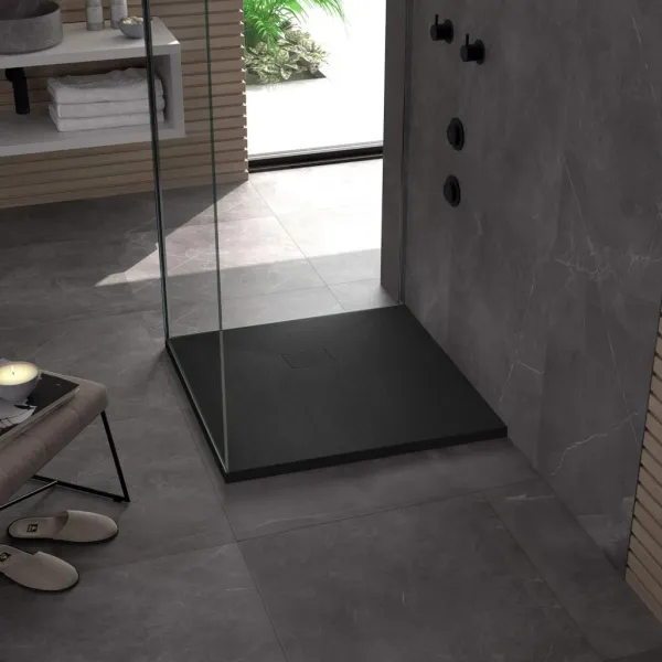 REA - Sprchová vanička Magnum Black 90x90 REA-K3334