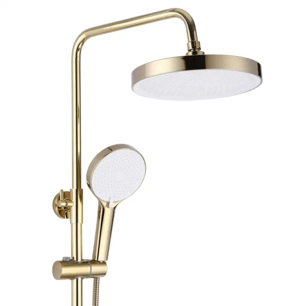 REA REA - Sprchový set s batériou 150mm BLOOM zlatá/biela REA-P9529