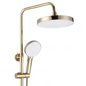 REA REA - Sprchový set s batériou 150mm BLOOM zlatá/biela REA-P9529