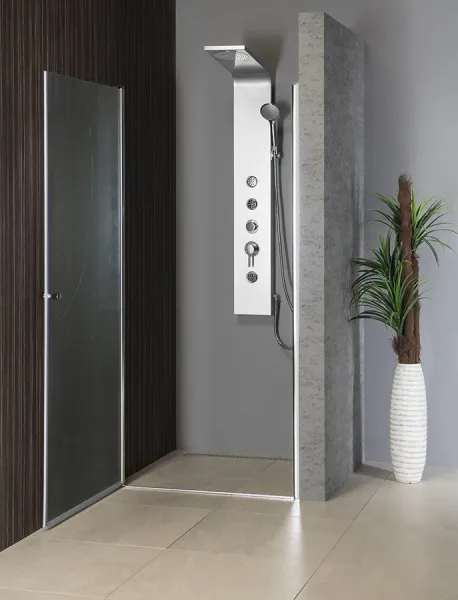 AQUALINE - PILOT otočné sprchové dvere 900mm+vanička PT090-SET1