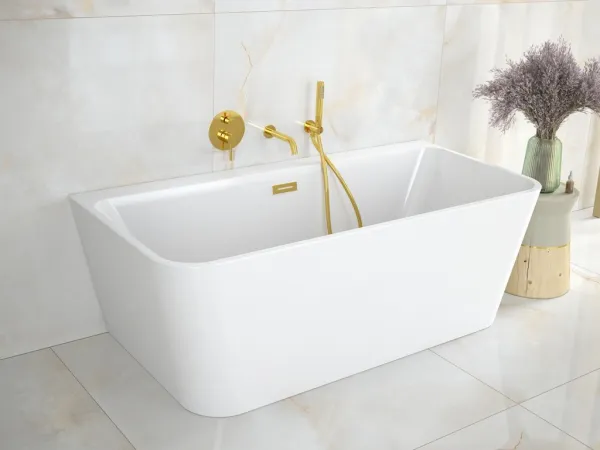 BESCO - Voľne stojaca vaňa VARYA biela - Farba - Biela, Farba sifónu - Chróm, Rozmer vane - 150 × 75 cm VANVARYA150
