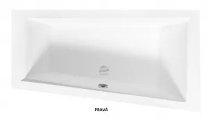 BESCO - Asymetrická vaňa INTIMA - Nožičky k vani - S nožičkami, Rozmer vane - 160 × 90 cm, Spôsob prevedenia - Pravé VANINTI16P+OLVPINOZSTELI