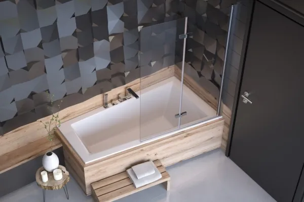 BESCO - Asymetrická vaňa INTIMA SLIM - Nožičky k vani - Bez nožičiek, Rozmer vane - 150 × 85 cm, Spôsob prevedenia - Ľavé VANINTI15SLIML