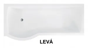 BESCO - Asymetrická vaňa INSPIRO vrátane vaňovej zásteny - FARBA rámu - Hliník leštený, Nožičky k vani - Bez nožičiek, Rozmer vane - 160 × 70 cm, Výplň - Číre bezpečnostné sklo - 5 mm, Spôsob prevedenia - Ľavé VANINSPIR160L