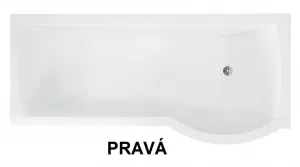 BESCO - Asymetrická vaňa INSPIRO vrátane vaňovej zásteny - FARBA rámu - Hliník leštený, Nožičky k vani - Bez nožičiek, Rozmer vane - 160 × 70 cm, Výplň - Číre bezpečnostné sklo - 5 mm, Spôsob prevedenia - Pravé VANINSPIR160P