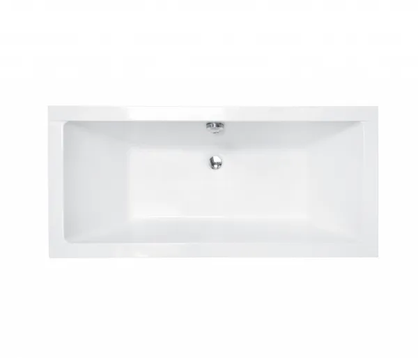 BESCO - Obdĺžniková vaňa QUADRO SLIM - Nožičky k vani - Bez nožičiek, Rozmer vane - 155 × 70 cm VANQAUD155SLIM