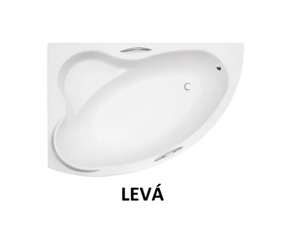 BESCO - Asymetrická vaňa ADA - Nožičky k vani - S nožičkami, Rozmer vane - 160 × 100 cm, Spôsob prevedenia - Ľavé VANADA160L+OLVPINOZ