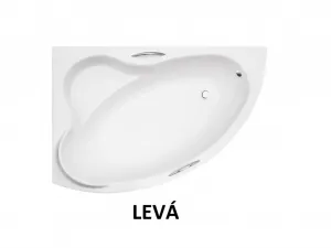 BESCO - Asymetrická vaňa ADA - Nožičky k vani - S nožičkami, Rozmer vane - 160 × 100 cm, Spôsob prevedenia - Ľavé VANADA160L+OLVPINOZ