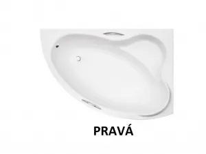 BESCO - Asymetrická vaňa ADA - Nožičky k vani - Bez nožičiek, Rozmer vane - 140 × 90 cm, Spôsob prevedenia - Pravé VANADA140P