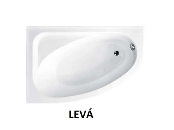 BESCO - Asymetrická vaňa CORNEA - Nožičky k vani - S nožičkami, Rozmer vane - 150 × 100 cm, Spôsob prevedenia - Ľavé VANCOR150L+OLVPINOZ