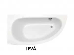 BESCO - Asymetrická vaňa MILENA - Nožičky k vani - Bez nožičiek, Rozmer vane - 150 × 70 cm, Spôsob prevedenia - Ľavé VANMIL150L