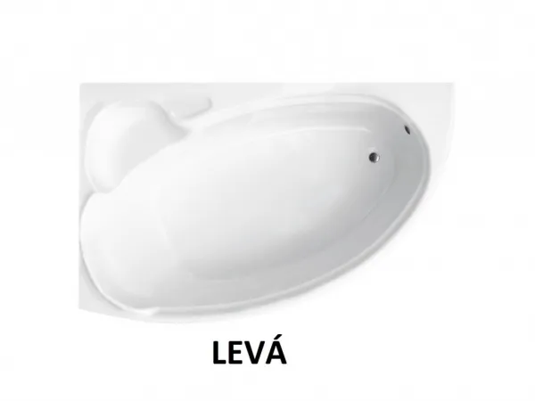 BESCO - Asymetrická vaňa FINEZJA NOVA - Nožičky k vani - Bez nožičiek, Rozmer vane - 170 × 110 cm, Spôsob prevedenia - Ľavé VANFINN170L