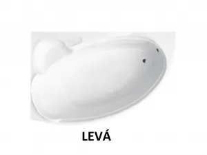 BESCO - Asymetrická vaňa FINEZJA NOVA - Nožičky k vani - Bez nožičiek, Rozmer vane - 170 × 110 cm, Spôsob prevedenia - Ľavé VANFINN170L