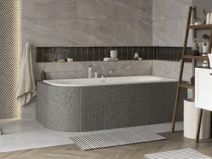 BESCO - Asymetrická vaňa AVITA SLIM+ - Nožičky k vani - Bez nožičiek, Rozmer vane - 150 × 70 cm, Spôsob prevedenia - Pravé VANAVIT15SLIMPP
